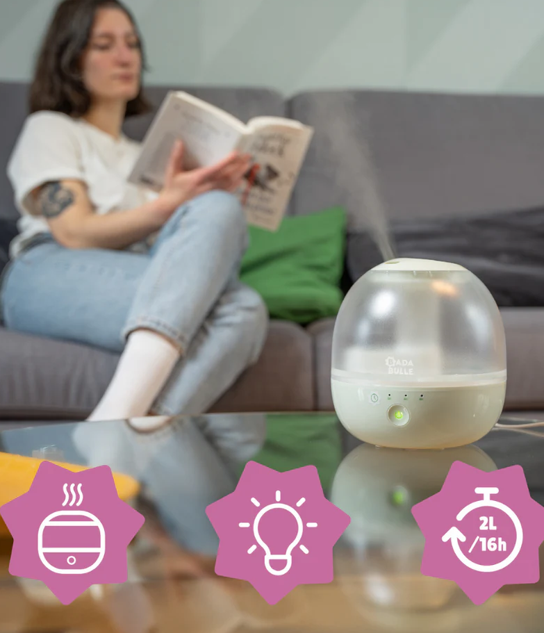 Umidificator și Lampă de Veghe Badabulle Bubble 2L 16h Abur Rece