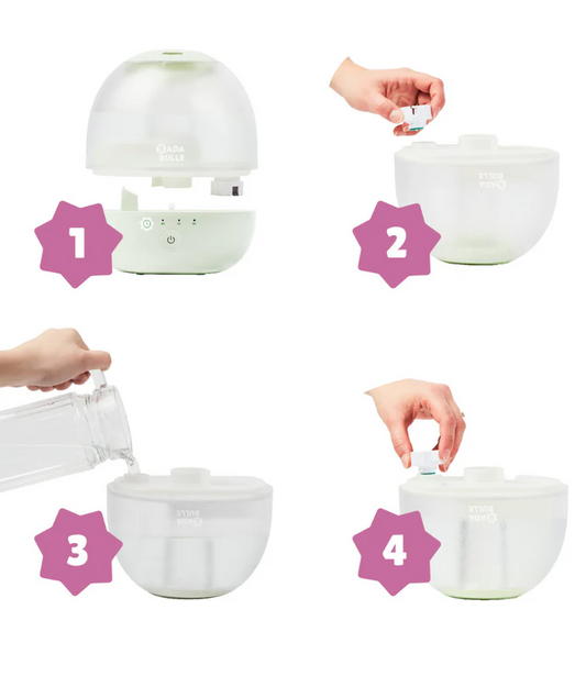Umidificator și Lampă de Veghe Badabulle Bubble 2L 16h Abur Rece