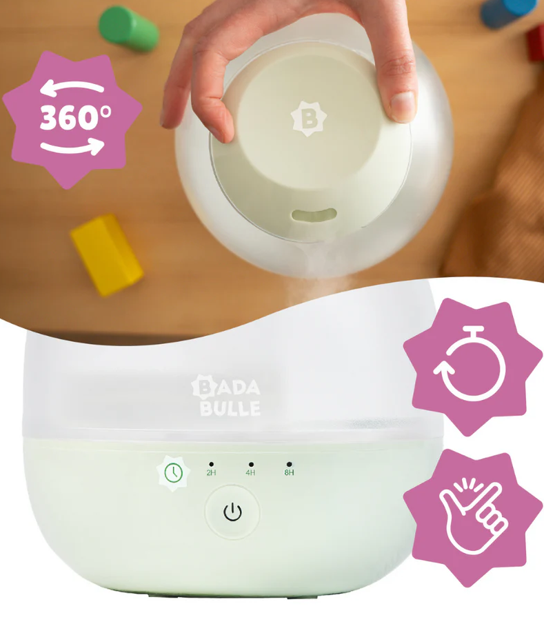 Umidificator și Lampă de Veghe Badabulle Bubble 2L 16h Abur Rece
