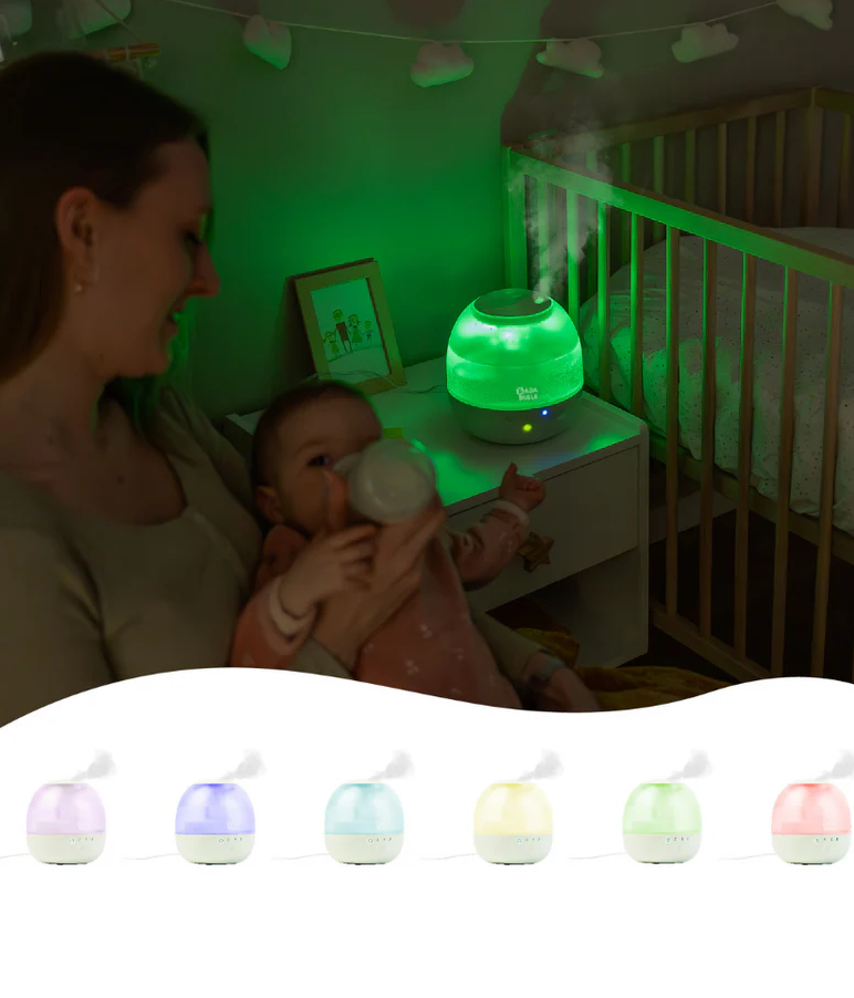 Umidificator și Lampă de Veghe Badabulle Bubble 2L 16h Abur Rece