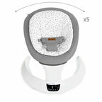 Balansoar electric, Jane, Moon, Cu 5 trepte de viteza, Timer, 12 melodii si 5 sunete ale naturii, Conform cu standardul european EN 12790:2023, Botanic