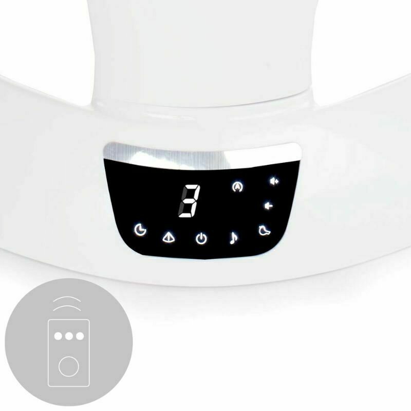 Balansoar electric, Jane, Moon, Cu 5 trepte de viteza, Timer, 12 melodii si 5 sunete ale naturii, Conform cu standardul european EN 12790:2023, Botanic