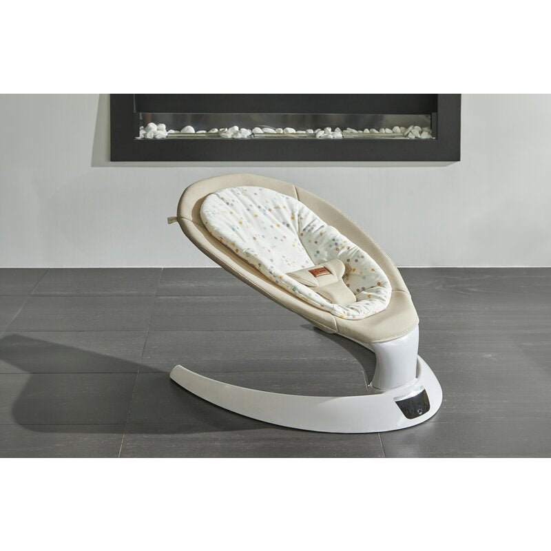 Balansoar electric, Jane, Moon, Cu 5 trepte de viteza, Timer, 12 melodii si 5 sunete ale naturii, Conform cu standardul european EN 12790:2023, Iris
