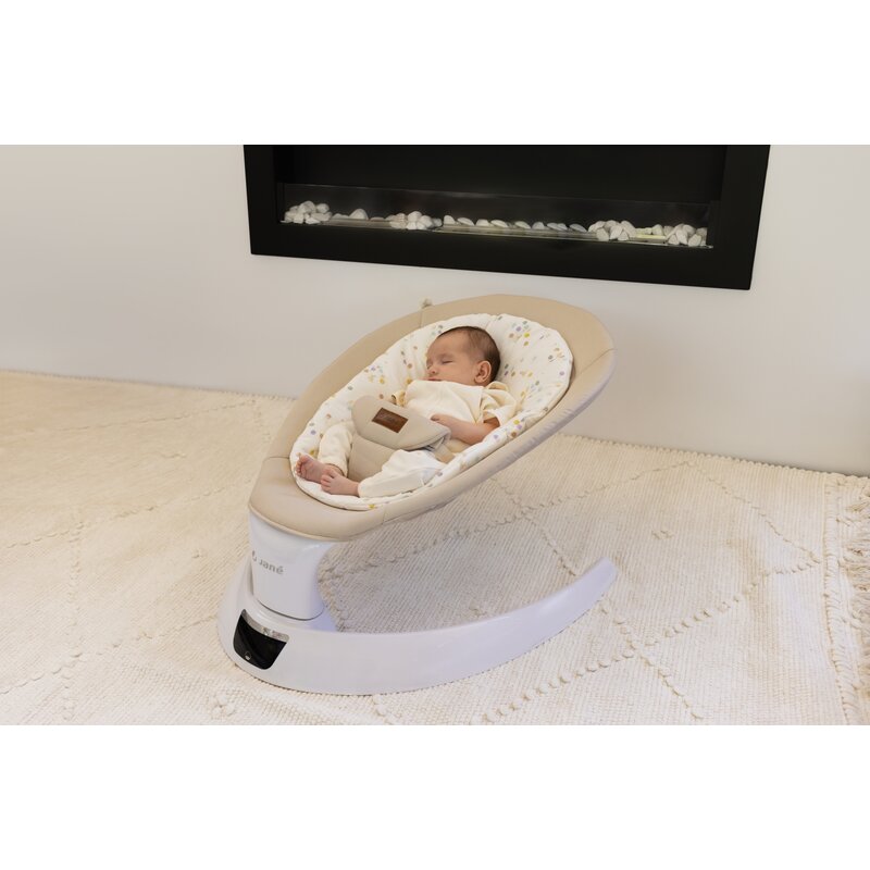 Balansoar electric, Jane, Moon, Cu 5 trepte de viteza, Timer, 12 melodii si 5 sunete ale naturii, Conform cu standardul european EN 12790:2023, Star