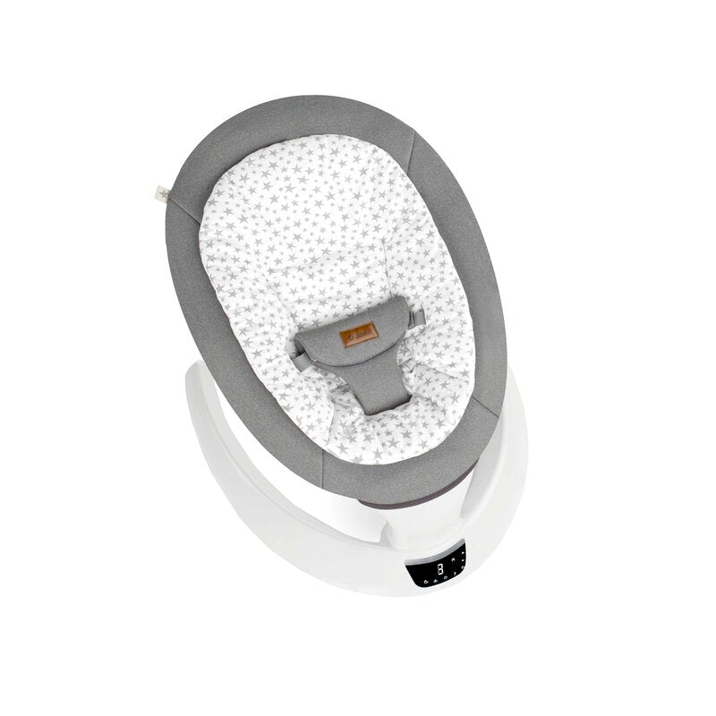 Balansoar electric, Jane, Moon, Cu 5 trepte de viteza, Timer, 12 melodii si 5 sunete ale naturii, Conform cu standardul european EN 12790:2023, Star