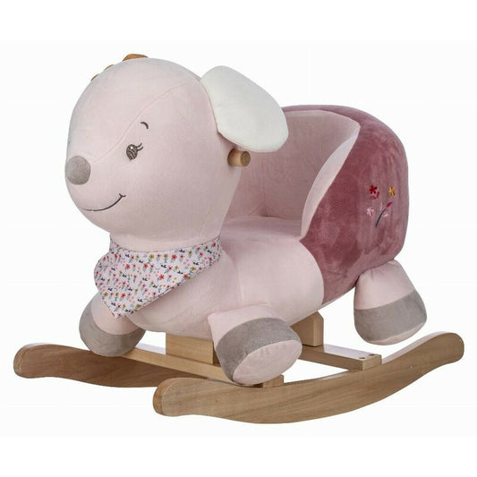 Balansoar, Free2Play, Zoe the Mouse, Cu sa confortabila cu spatar, Din lemn, 18 luni+, Pink