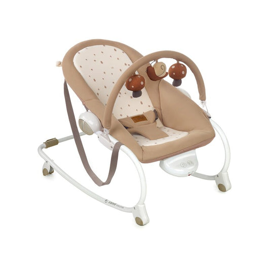 Balansoar, Jane, Evolution, Cu vibratii si melodii, Bara de jucarii si spatar reglabil, Conform cu standardul european de siguranta EN 12790:2023, Sesame