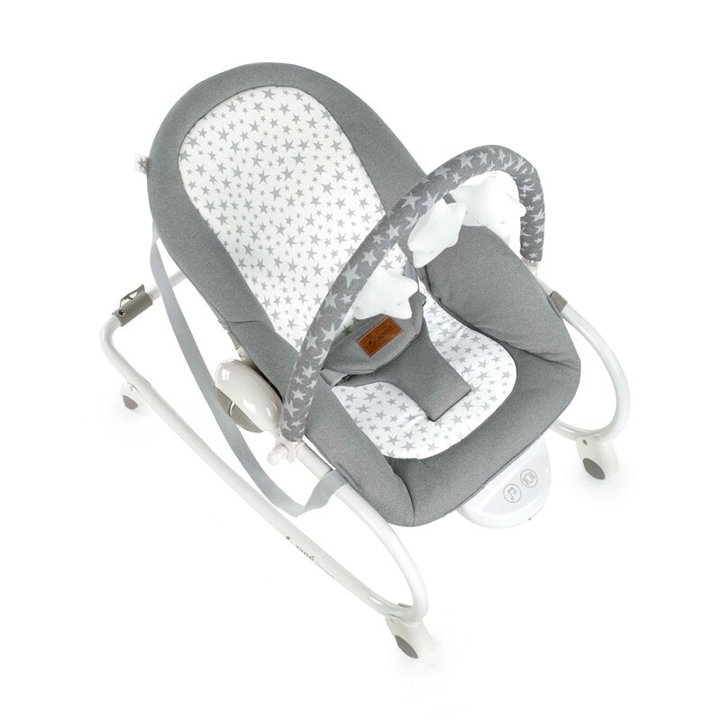 Balansoar, Jane, Evolution, Cu vibratii si melodii, Bara de jucarii si spatar reglabil, Conform cu standardul european de siguranta EN 12790:2023, Star