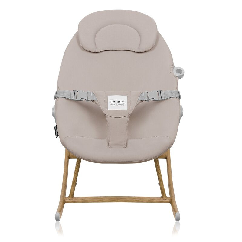 Balansoar, Lionelo, Dalia, Inaltime reglabila in 2 pozitii, Cu husa detasabila, Bara de jucarii, Pana la 9 kg, Usor, 3.2 kg, Bej