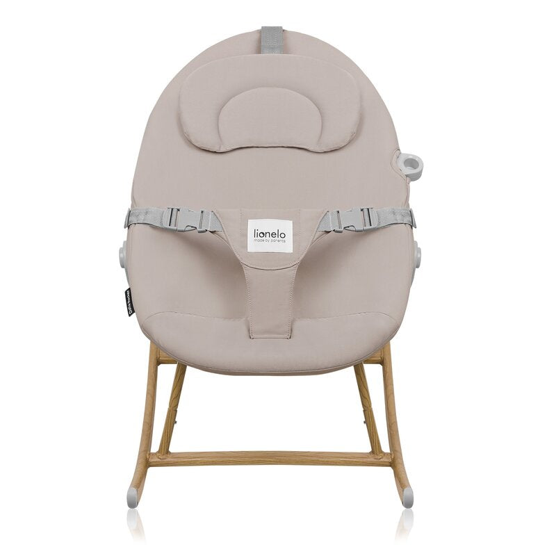 Balansoar, Lionelo, Dalia, Inaltime reglabila in 2 pozitii, Cu husa detasabila, Bara de jucarii, Pana la 9 kg, Usor, 3.2 kg, Bej