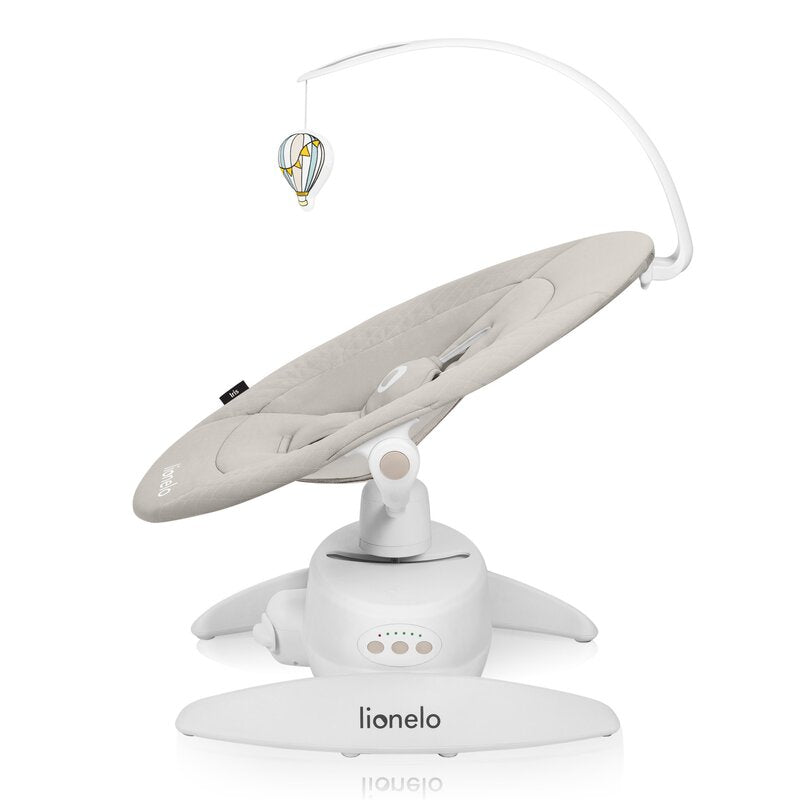 Balansoar, Lionelo, Iris, 2 in 1, Rotire 360 grade, Electric, Cu 3 moduri de leganare, Cu 5 trepte de viteza, Cu 3 pozitii de inclinare, 12 melodii, Silentios, Pana la 9 kg, Bej