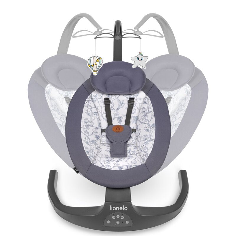 Balansoar electric Lionelo Ralf 2in1, Gri/Alb