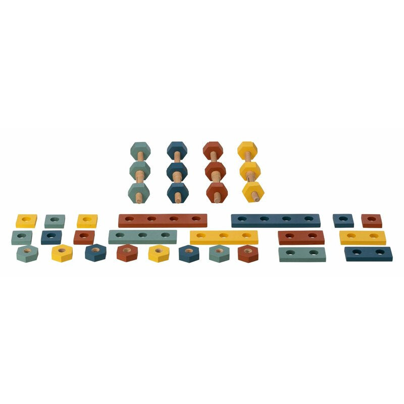 Banc de lucru, Free2Play, My first wooden Work Bench, Cu diverse unelte si accesorii, Pliabil, 55 x 28,5 x 85 cm, 36 luni+, Multicolor