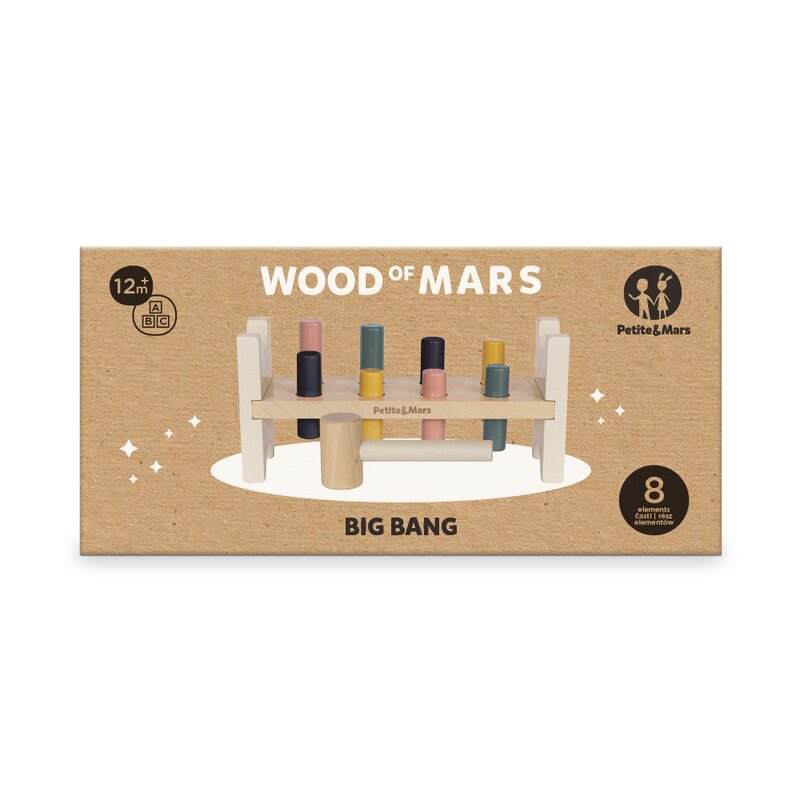 Banc de lucru din lemn Petite&Mars Big Bang Wood of Mars 12 luni+