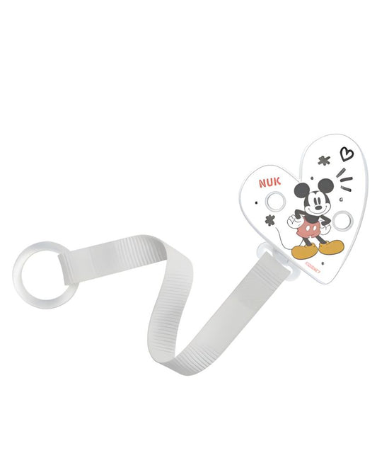 Bandă Suzetă NUK Mickey Clips Rapid și Inel Silicon Compatibilă Toate Suzetele