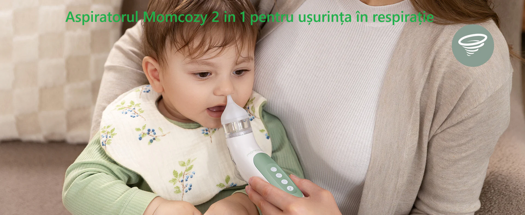 Aspirator nazal electric Momcozy BreezyClear cu spray salin