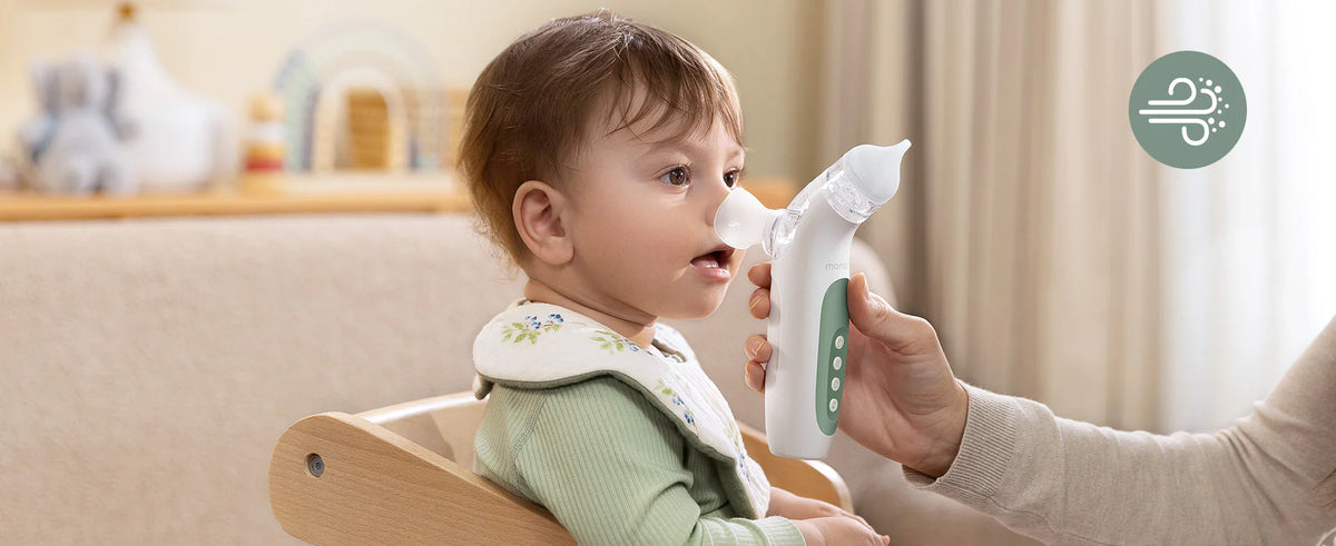 Aspirator nazal electric Momcozy BreezyClear cu spray salin