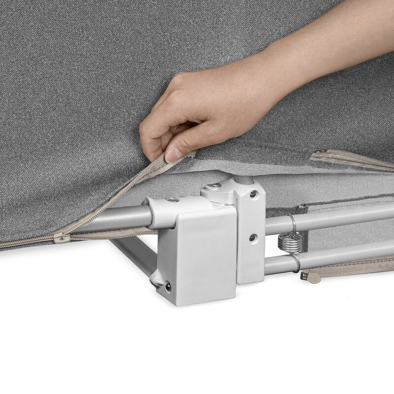 Bariera de pat Lionelo Lora XL Gri – mecanismul de blocare