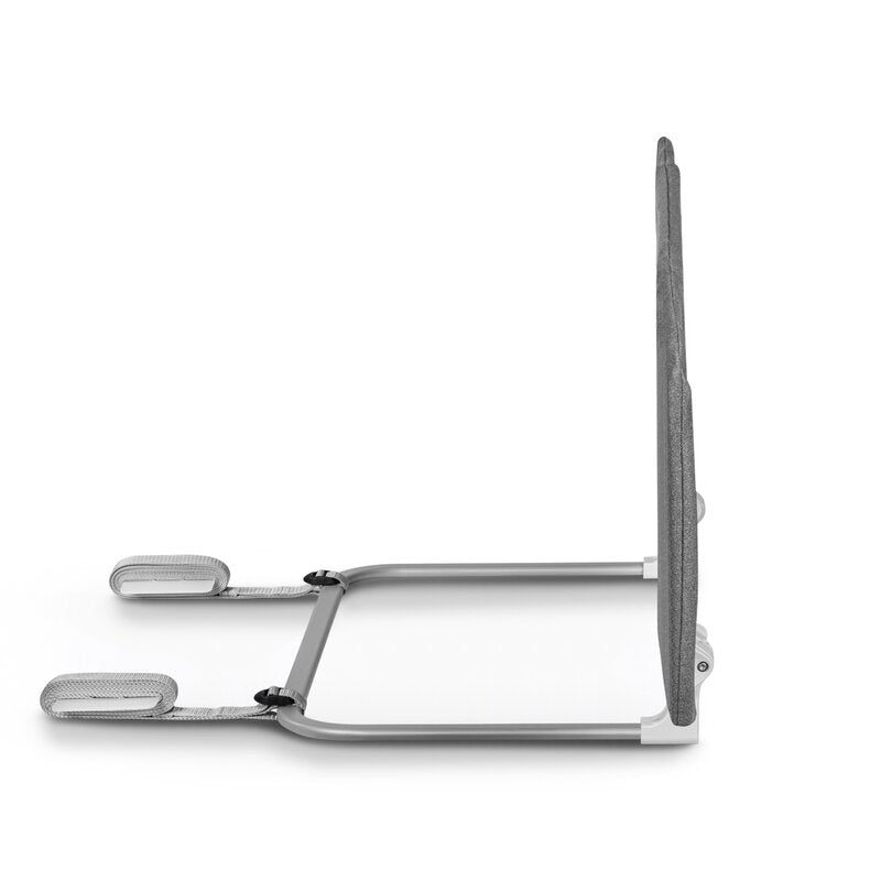 Bariera de protectie pentru pat, Lionelo, Lora XL, Pliabila, Sistem de blocare StandSafe, Geanta de transport inclusa, 150x46 cm, Conform cu BS 7972:2001+A1:2009, Gri
