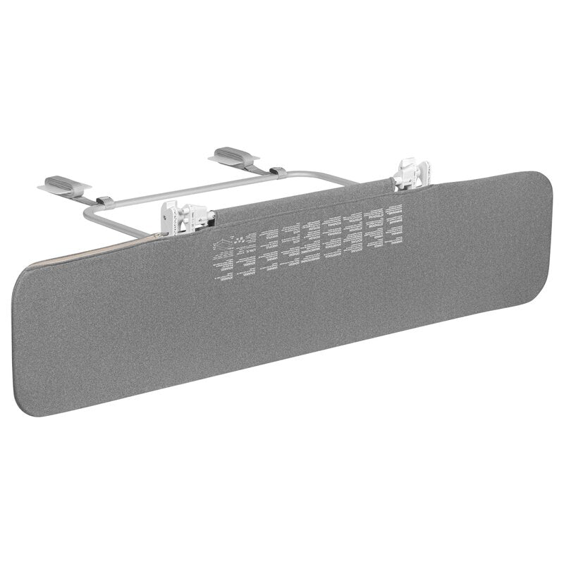 Bariera de protectie pentru pat, Lionelo, Lora XL, Pliabila, Sistem de blocare StandSafe, Geanta de transport inclusa, 150x46 cm, Conform cu BS 7972:2001+A1:2009, Gri