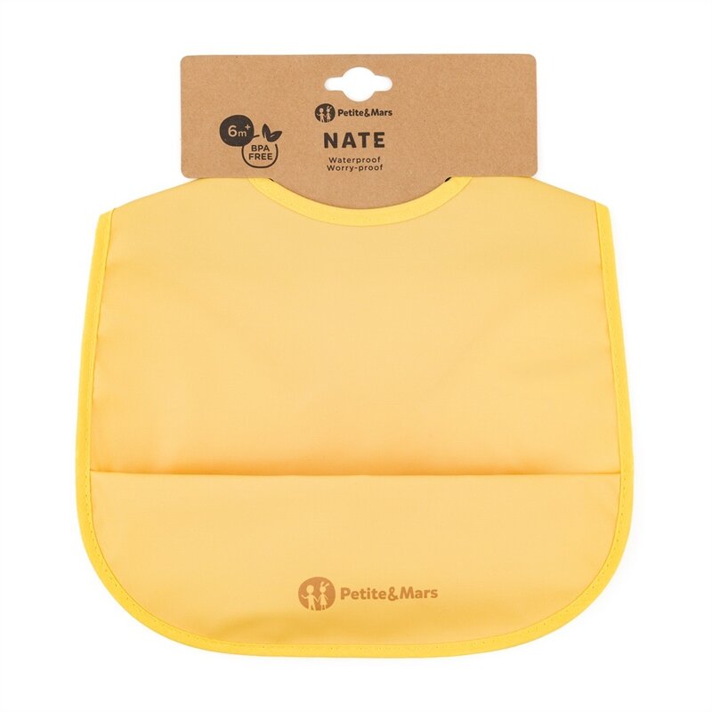 Baveta impermeabila Petite&Mars Nate Ocru, imagine 4