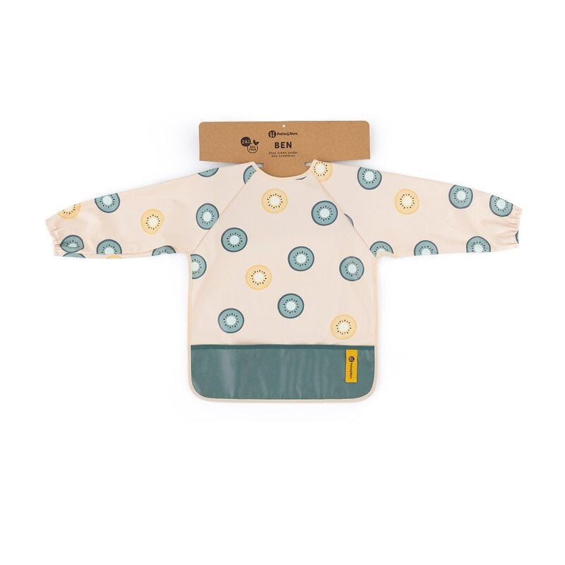 Baveta cu maneci lungi Petite&Mars Green Kiwi, imagine 4