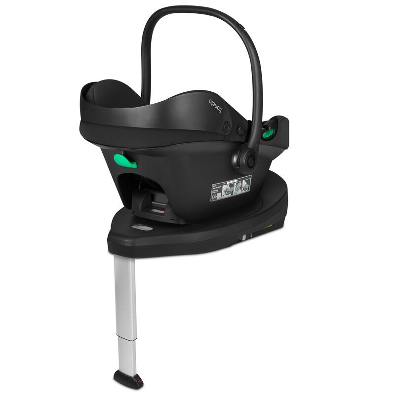 Baza scaun auto i-Size PLUS, Lionelo, Astrid, Cu Isofix, Cu indicatori pentru instalare corecta, Rotire 180 grade, Negru