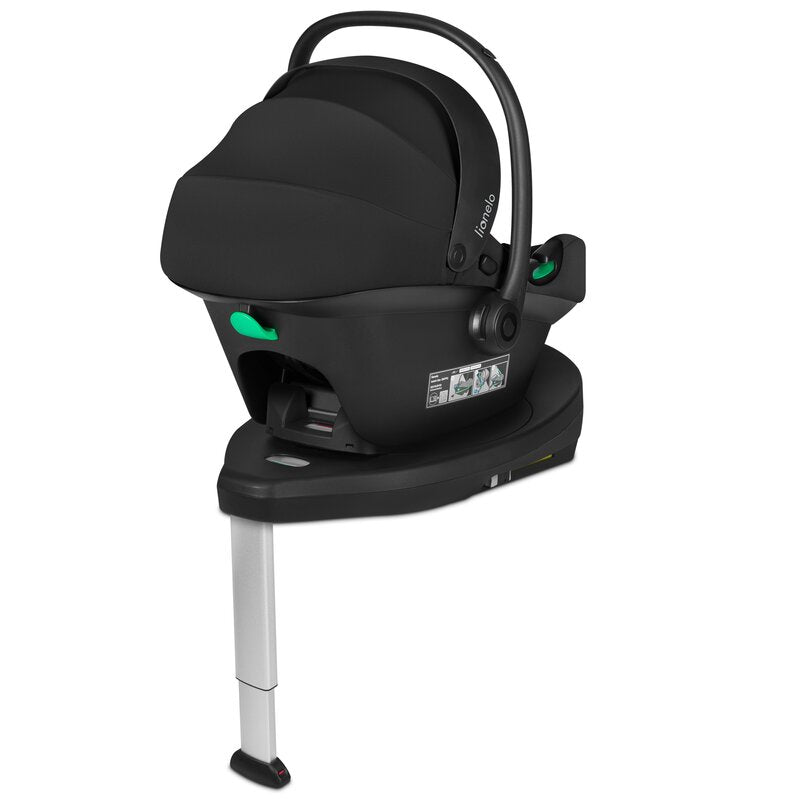 Baza scaun auto i-Size PLUS, Lionelo, Astrid, Cu Isofix, Cu indicatori pentru instalare corecta, Rotire 180 grade, Negru