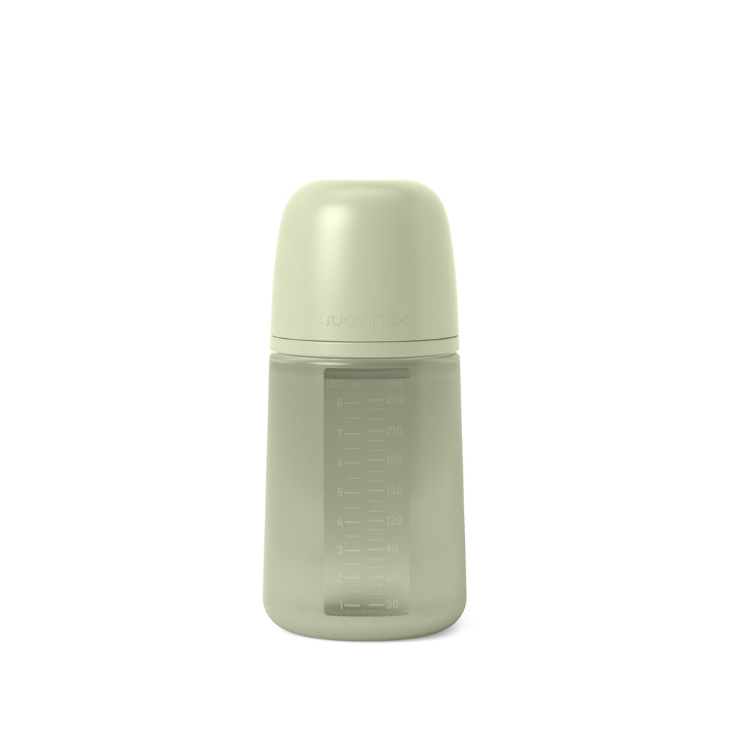 Biberon din silicon Suavinex Colour Essence 240 ml Verde