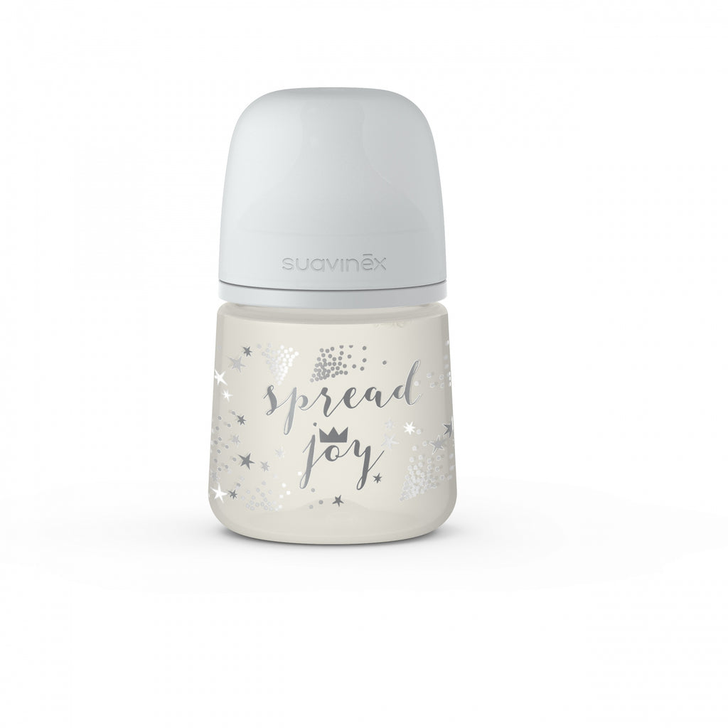 Biberon anticolici Suavinex Spread Joy debit lent, Gri