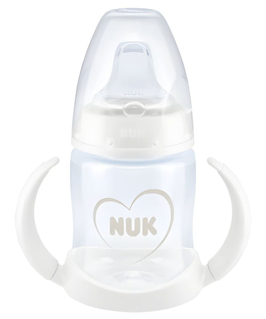 Biberon NUK First Choice 150ml Control Temperatură Tetina Silicon 6-18 Luni Alb