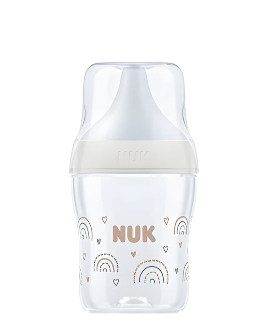 Biberon Nuk Perfect Match Sticlă 120ml Control Temperatură Tetina Silicon S Anti-Colici 0 Luni Curcubeu