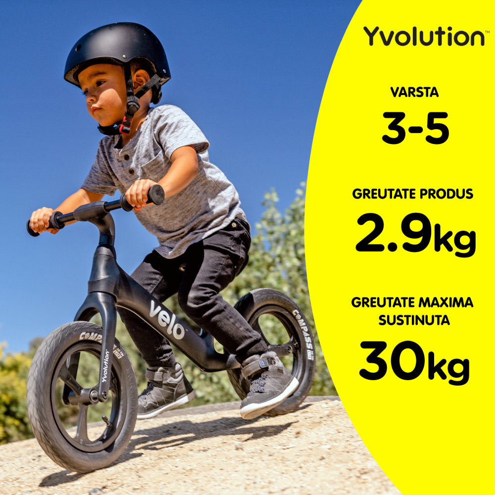 Bicicleta de echilibru Yvolution Y Velo Pro 12 inch 2,9 kg pentru 3-5 ani