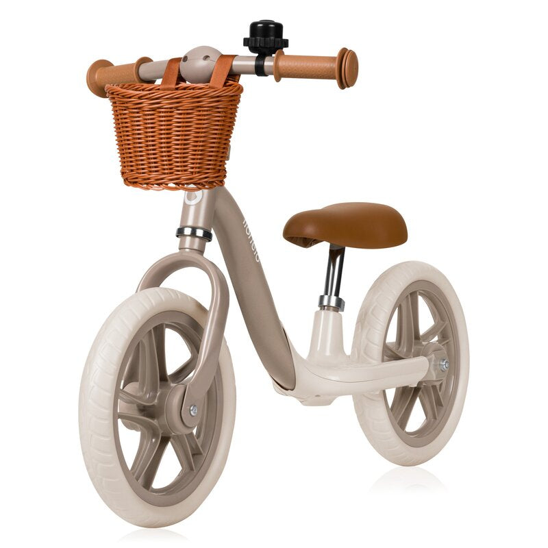 Bicicleta fara pedale Lionelo Alex Plus Bej – bicicleta din față