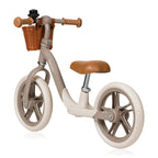 Bicicleta fara pedale Lionelo Alex Plus Bej – bicicleta din lateral