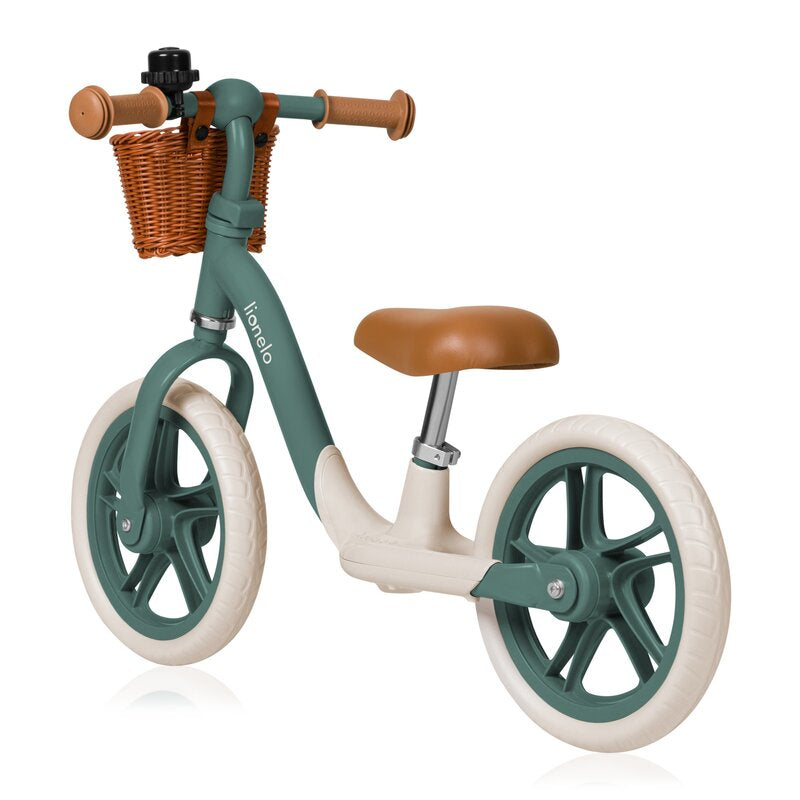 Bicicleta fara pedale Lionelo Alex Plus Verde – bicicleta din lateral