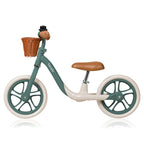 Bicicleta fara pedale Lionelo Alex Plus Verde – roata din spate și suportul pentru picior