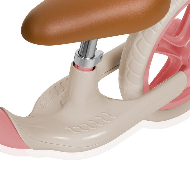 Bicicleta fara pedale, Lionelo, Alex Plus, Usoara, Cu ghidon si sa reglabile, Include cos depozitare si sonerie, Din otel, Cu roti din spuma EVA, 12 inch, Pink Rose