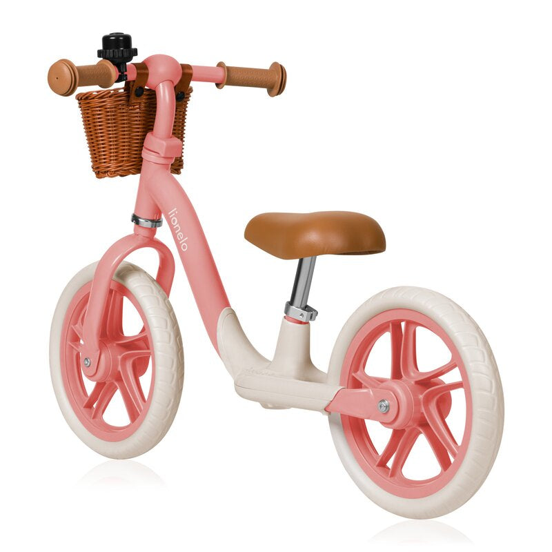 Bicicleta fara pedale Lionelo Alex Plus Roz – bicicleta din lateral