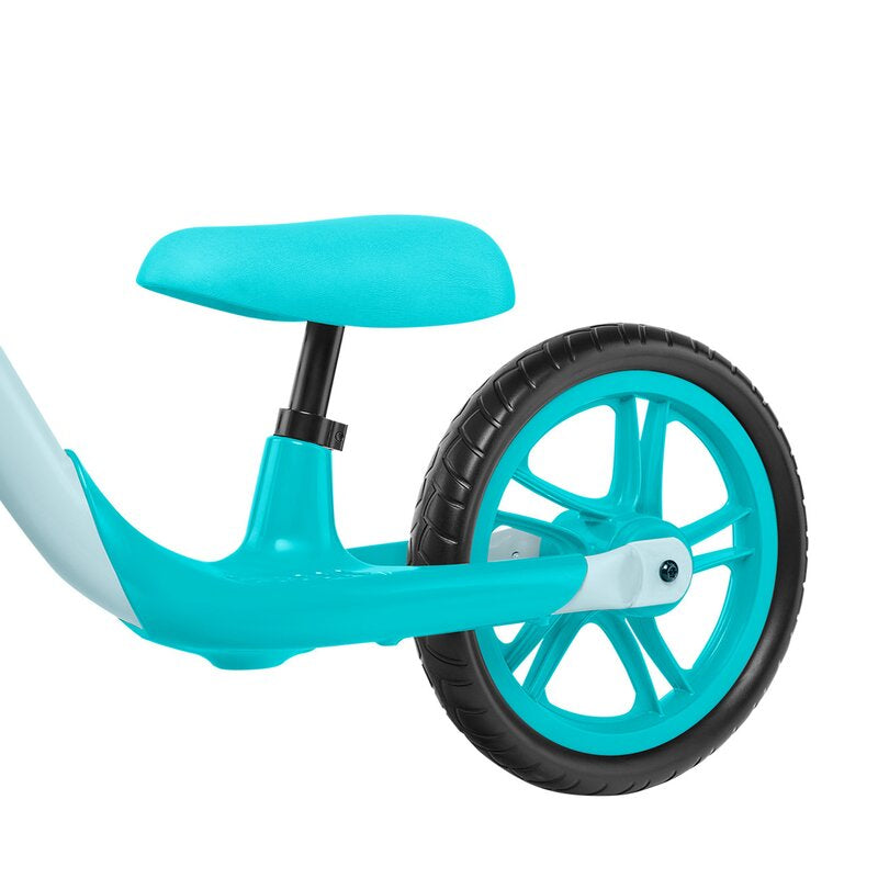 Bicicleta fara pedale, Lionelo, Alex, Usoara, Cu ghidon si sa reglabile, Greutate 3.3 Kg, Cu roti din spuma EVA, 12 inch, Turquoise