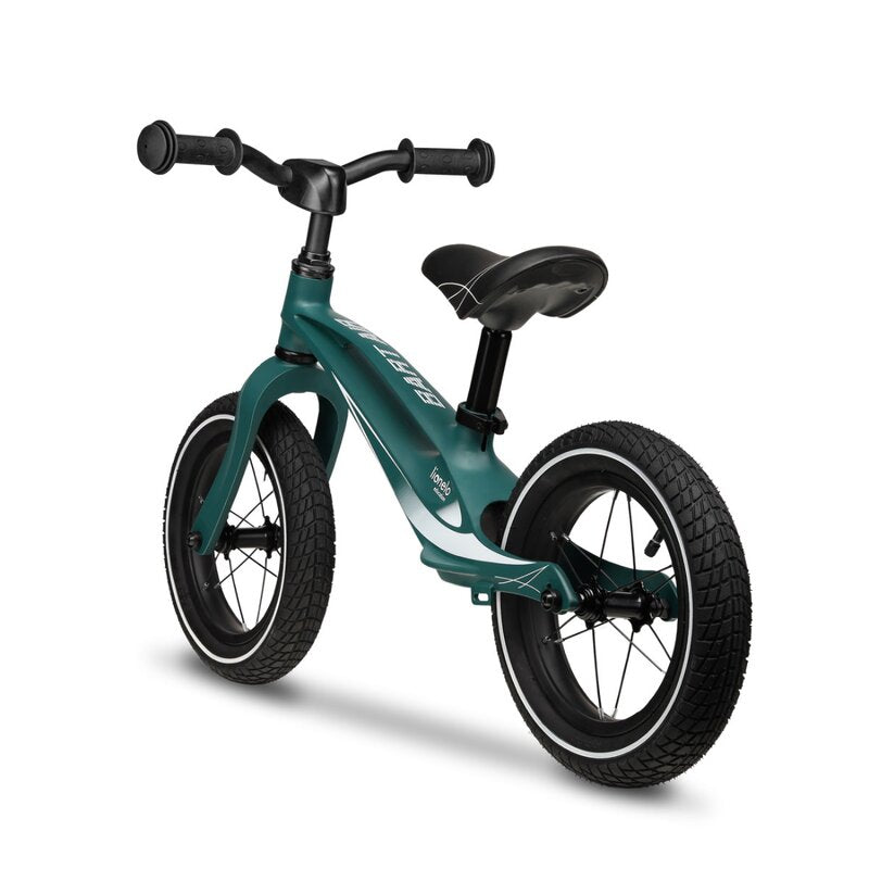 Bicicleta fara pedale, Lionelo, Bart Air, Usoara, Cu roti gonflabile, Cu cadru din magneziu, Cu ghidon si sa reglabile, Greutate 3.8 Kg, 12 inch, Conform cu standardul european de securitate EN71, Green Forest