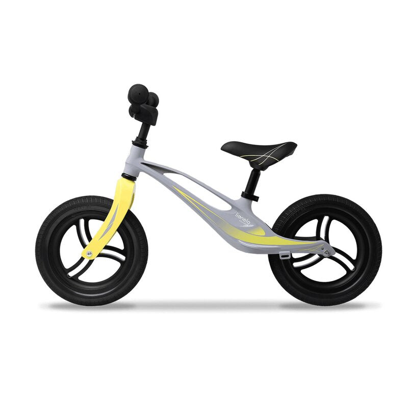 Bicicleta fara pedale, Lionelo, Bart Tour, Usoara, Cu cadru din magneziu, Cu ghidon si sa reglabile, Greutate 3.8 Kg, 12 inch, Conform cu standardul european de securitate EN71, Grey Stone