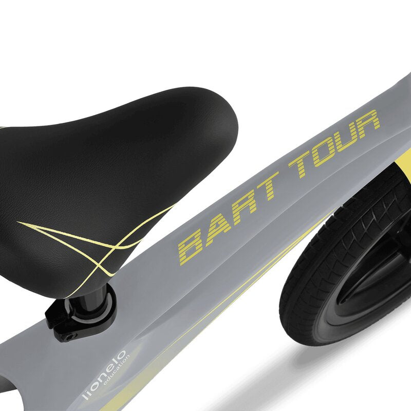 Bicicleta fara pedale, Lionelo, Bart Tour, Usoara, Cu cadru din magneziu, Cu ghidon si sa reglabile, Greutate 3.8 Kg, 12 inch, Conform cu standardul european de securitate EN71, Grey Stone