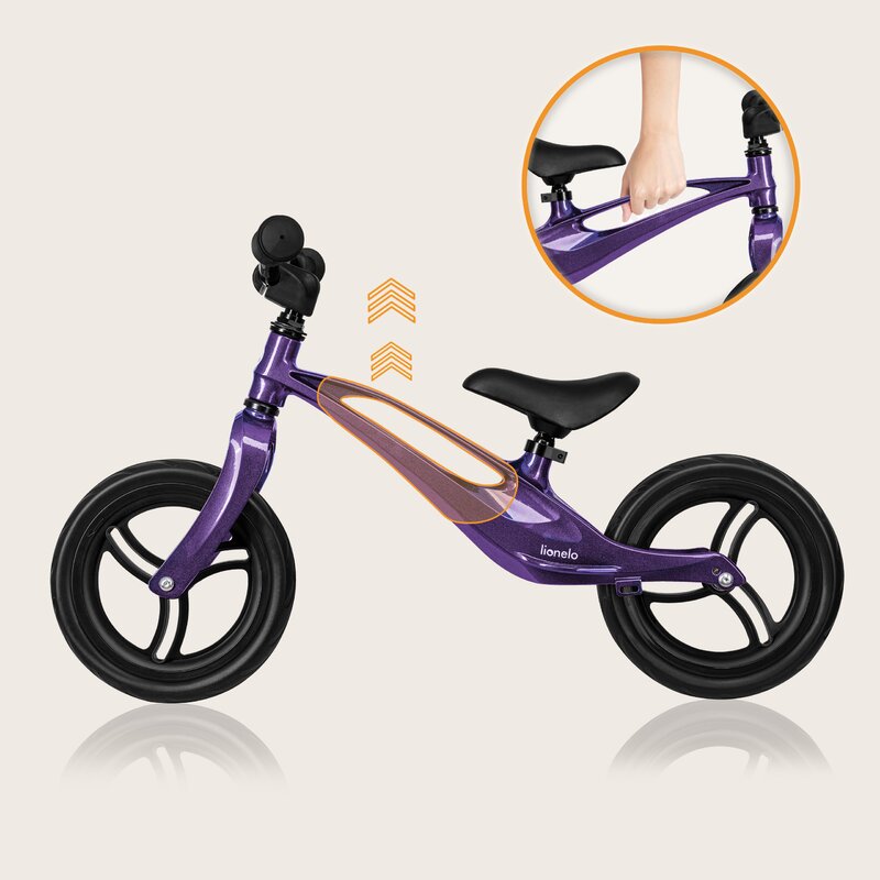 Bicicleta fara pedale Lionelo Bart, Purple Amethyst – imagine produs 22