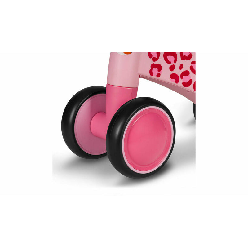 Bicicleta fara pedale, Lionelo, Sammy, Cu 4 roti, Din spuma EVA, Stabila, Manere moi, antiderapante, 12- 36 luni, Greutate maxima suportata 25 kg, Certificata EN 71-1:2014, EN 71-2:2011, EN 71-3:2019, Roz