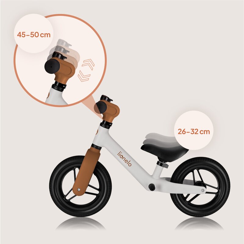 Bicicleta fara pedale Lionelo Toni, Beige Sand – imagine produs 25