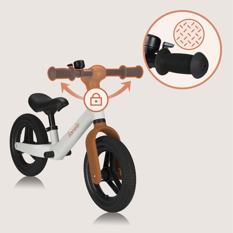 Bicicleta fara pedale Lionelo Toni, Beige Sand – imagine produs 27