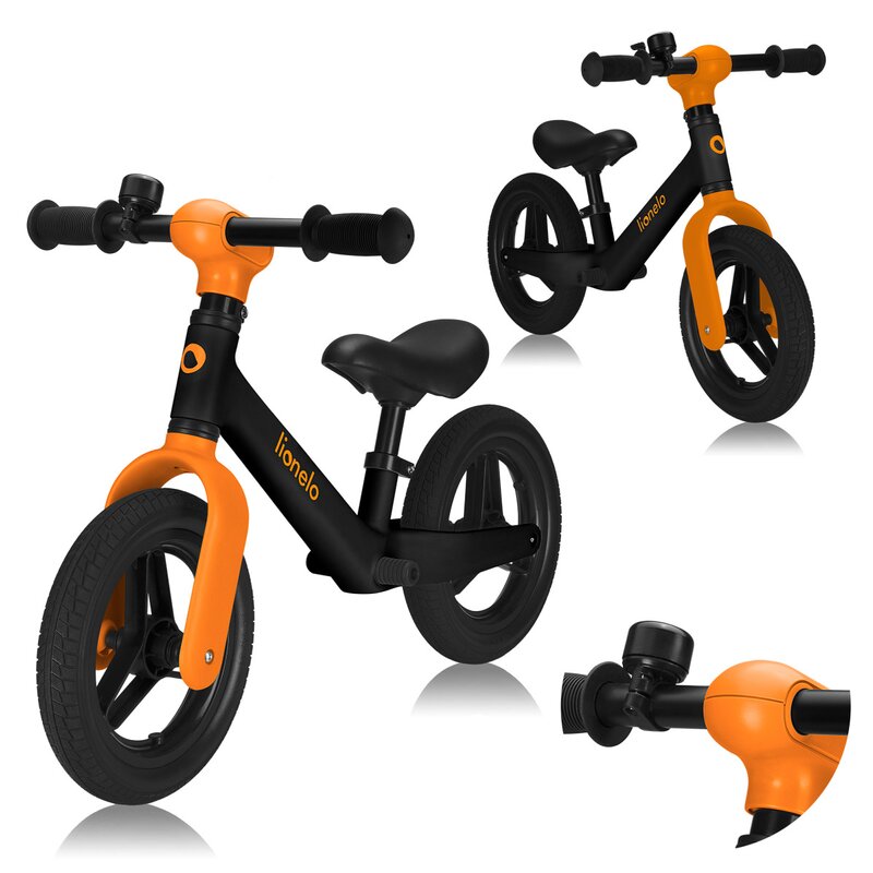 Bicicleta fara pedale Lionelo Toni, Black Orange – imagine produs 22