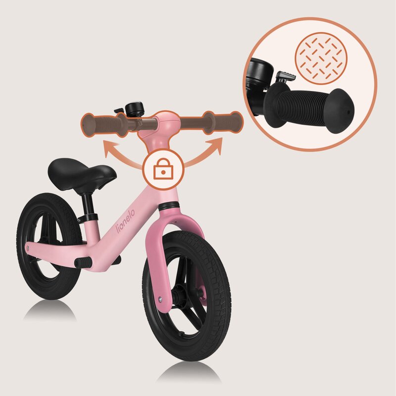 Bicicleta fara pedale Lionelo Toni, Pink Rose – imagine produs 27