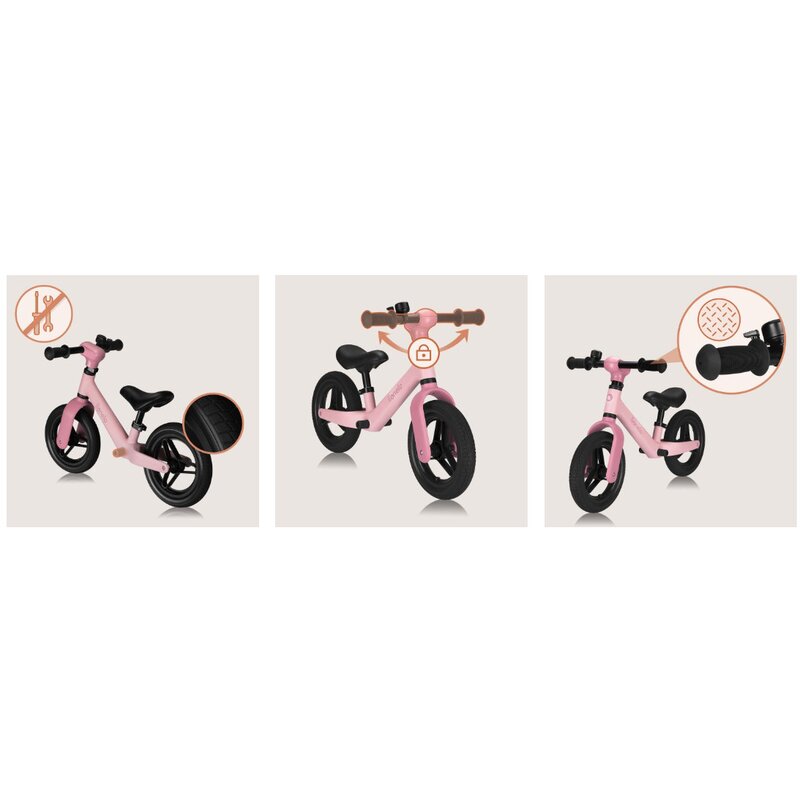 Bicicleta fara pedale Lionelo Toni, Pink Rose – imagine produs 30